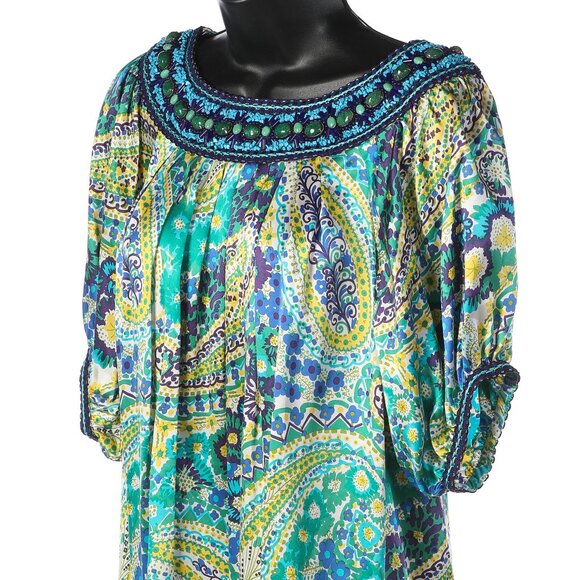 Andrew GN Silk Short Sleeve Mini Dress - Picture 2 of 4